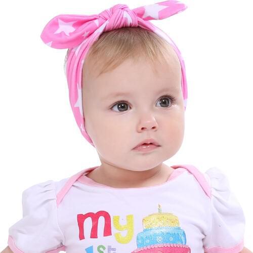 10pcs New Girls Bow Knot Heart/Butterfly Headband kids Rabbit Ear Dot Print Head Wrap Kids Hair Band Accessories