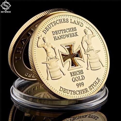 1889 German World War II German Reichsbank Direktorium Hollow Cross Eagle Coins W/ Acrylic Case