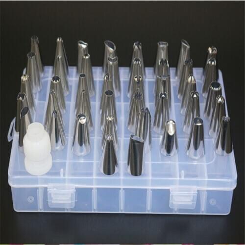 44PCS Silicone Icing Piping Cream Pastry Bag Stainless Steel Nozzle Pastry Tips Converter DIY Cake Decorating Tools