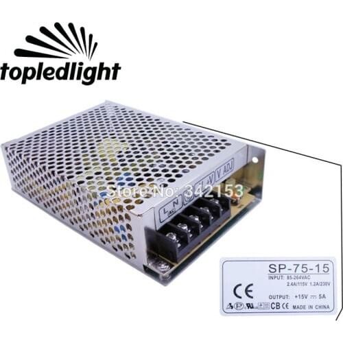 Portable Lighting Accessories 15V 5A 75W Universal Regulated Switching Power Supply For CCTV Cameras Led Strips Home Appliances