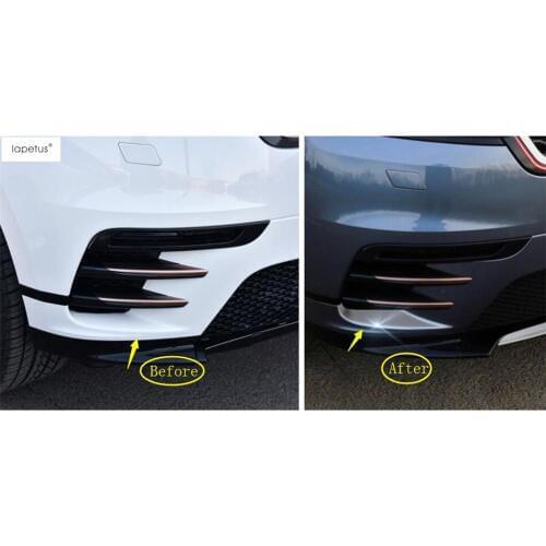 Lapetus Accessories For Land Rover Range Rover Velar 2018 - 2020 Front Fog Lights Lamp Foglight Decorative Molding Cover Trim