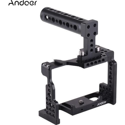 Andoer Handle Camera Cage Video Film Movie Making Stabilizer Top for Sony A7II/A7III/A7SII/A7M3/A7RII/A7RIII Camera