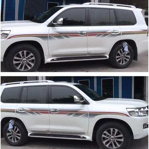Car Stickers 3D Car Side Stickers Car-covers Waterproof Stickers For Toyota Land Cruiser 200 2008-2010 2011 2012 2013 2014 2015