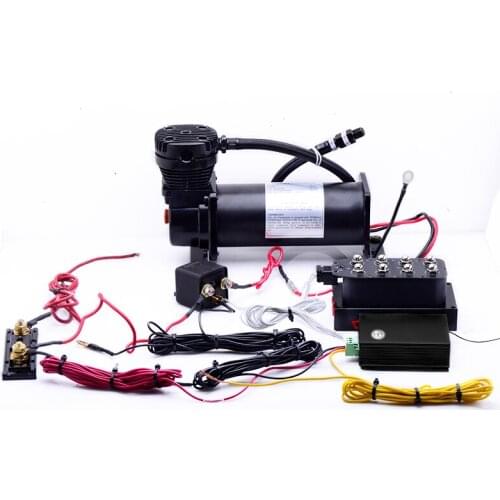 Automotive air suspension electronic control part with 1/4 NPT compressor and 1 suspension solenoid valve and 1 kits controller