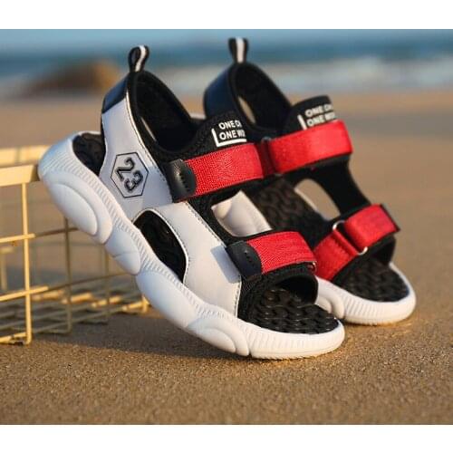 2020 Kids Sandals Summer New Non-slip Children Beach Sandals Open-toed Boys Student Breathable Fashion high quality Casual shoes