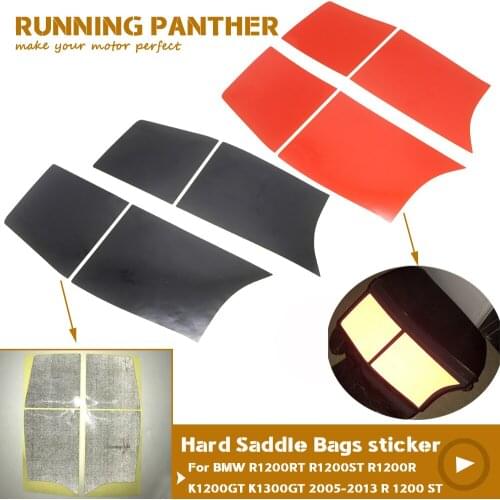 For BMW R1200RT R1200ST R1200R K1200GT K1300GT 2005-2013 R 1200 ST 4pcs Black or Red Reflective Sticker Hard Saddle Bags Decal