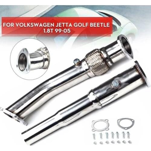 Stainless Steel Exhaust Muffler Decat Downpipe for Jetta Golf Beetle 1.8T 1999 2000 2001 2002 2003 2004 2005