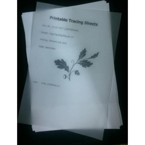 73g Printable Tracing Paper A4 50sheets Pack leather craft carving embossing sheet Photo Album sewing tools & accessories