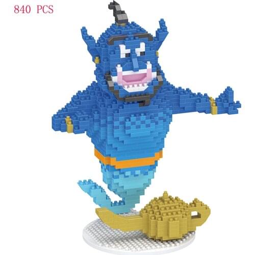 Classic creators Mythical Cartoon Aladdin and the magic lamp model figures bricks Genie story mini micro diamond block toys gift