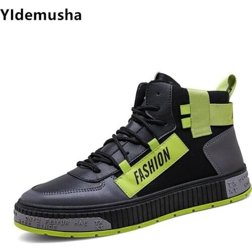 Men High Upper Fashion Sneakers Mens Vulcanized Shoes Trend Comfortable Men Casual Shoes Outdoor Non-slip Shoes tenis masculino