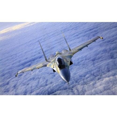 Aircraft vehicles Sukhoi jet aircraft Su 27 Flanker skyscapes fighters 4 Sizes Home Decoration Canvas Poster Print