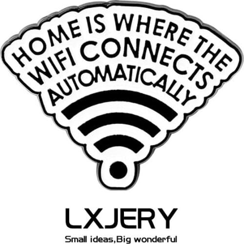 LXJERY WIFI Pin Badge On Backpack Funny Brooch Pins For Clothes Broche For Women Girls Gift