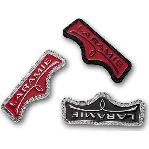3D Metal Laramie Emblem Badge Decal Front Grille Stickers Car Styling For BMW Jeep Dodge Charger Dart Durango Caliber Journey