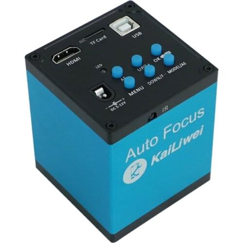 Kailiwei Automatic focus microscope HDMI electron video CCD automatic focus industrial Trinocular Microscope With Camera Display