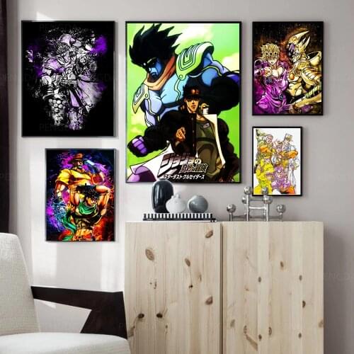 Print Modular Jojo Bizarre Adventure Man Japan Picture Canvas Painting Poster For Living Room Home Decor Wall Art No Framework