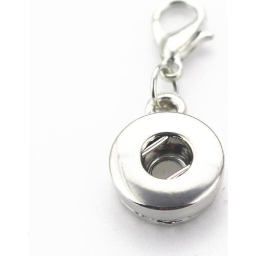 New arrive 20pcs/lot round lock snap pendant lobster clasp for 12mm ginger buttons bracelet&bangles diy jewelry accessories