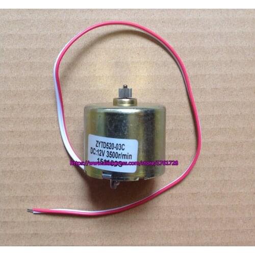 Brand new voltage regulator ZYTD520 12V 3500r/min 24V 5000r/min diameter 36mm DC motor ZYTD520-03C with 9T gear for reparing