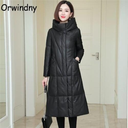 Orwindny Black Long Jackets For Winter Hooded Women Warm Parkas Snow Wear Office Lady Thick Wadded Coats Waterproof Clothing