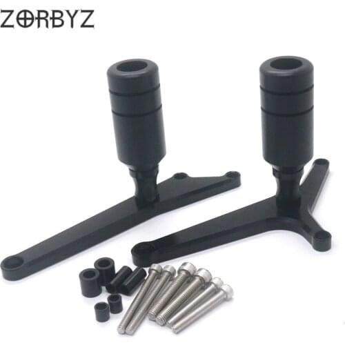 ZORBYZ Motorcycle Black CNC Frame Slider Crash Falling Protection Left Right For RC390 2014-2017