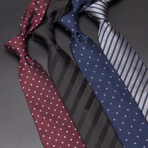 Men Silk Ties Luxury Mens Fashion Dot Stripe 8cm Neckties Gravata Jacquard Tie Business Man Wedding Dress Shirt Accessories