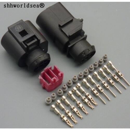 Shhworldsea 1sets 6 Pin 1.5mm waterproof plug Throttle Valve Control Element for VW Audi connector 1j0973802 1J0973713