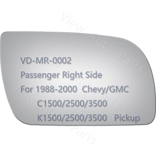 Right Rearview Mirror Glass For 1992-2000 Chevy GMC Mirror Glass C1500 2500 3500 K1500 2500 3500 Pickup