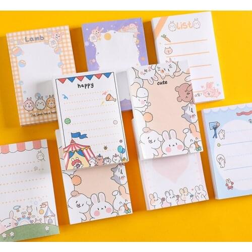 100sheets Anime Sticky Notes Cute Notebook Korean Memo Note Stickers Memo Pads Notepads Stationery Cute School Supplies