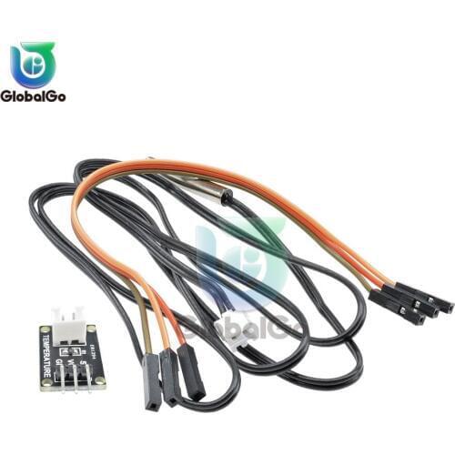 NTC 10K Thermistor Temperature Probe Temperature Sensor 0.5mA DC 2.2V-12V 2.54mm 3P pin Module Cable Kit for Adruino UNO R3 MCU