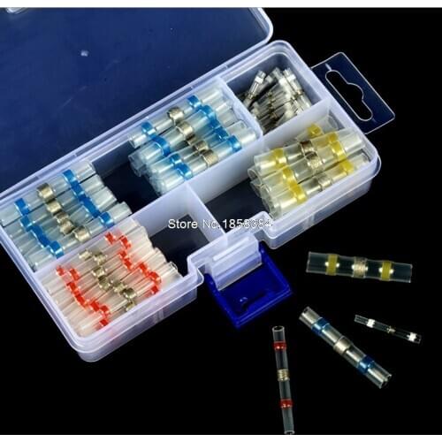 Heat Shrink Solder Sleeves Terminal Waterproof Electrical Wire Cable Butt Splice Insulated Tinned Copper Connector Kit