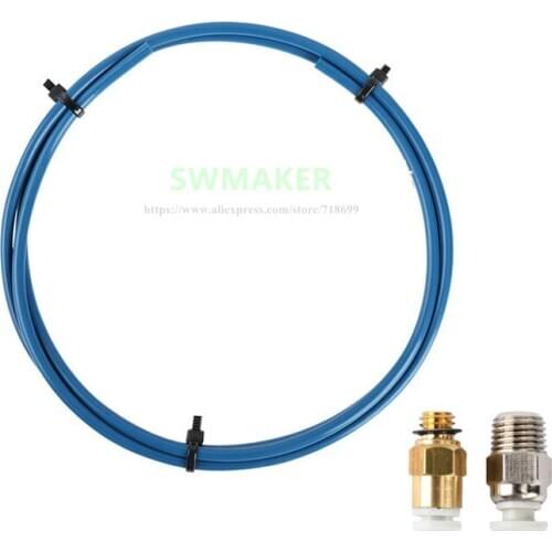 CREALITY 3D Printer Bowden PTFE Tubing XS Series 1M+1Pcs Quick Fitting + 1Pcs Straight Pneumatic Fitting Push to Connect