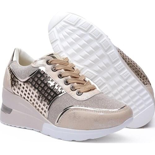 2021 hot Hidden Wedge Heels Sneakers Casual Shoes Woman high Platform Shoes Womens High heels wedges Shoes Zapatos De Mujer