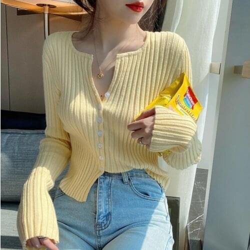 Woman Sweaters Cardigan Cardigan Coat Short Sunken Knitted Sun Protection Shirt For Air Conditioned Rooms Sueters De Mujer