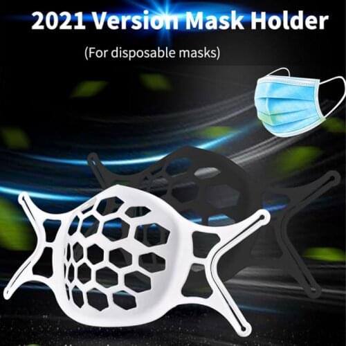 1PC 3D Face Mask Bracket Mouth Separate Inner Cushion Stand Holder Breathing Space Silicone For Adults Breathable Valve