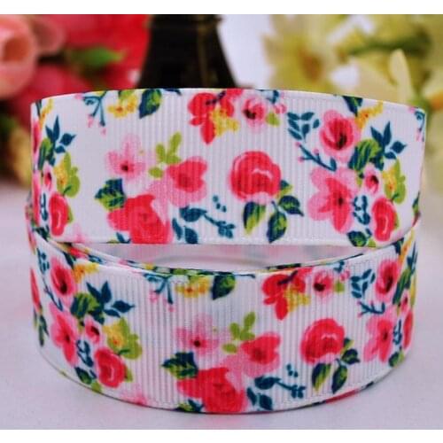 22mm 25mm 38mm 75mm Ruban satin Flowers Cartoon printed Grosgrain Ribbon Hair Accessories party decoration 10 Yards X-00236