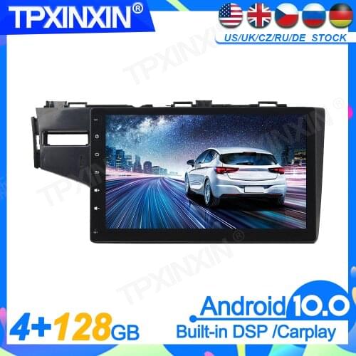 4+128GB Android 10.0 Car No DVD Player GPS Navigation For Honda Fit 2014 2015 2016 2017 Multimedia Player Auto Radio Head Unit