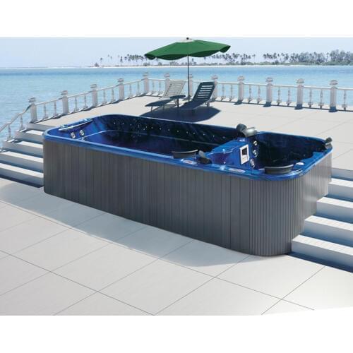 5.7 Meter large aqua hydro air jets spa whirlpool massage acrylic fiberglass swimming pool M-3323