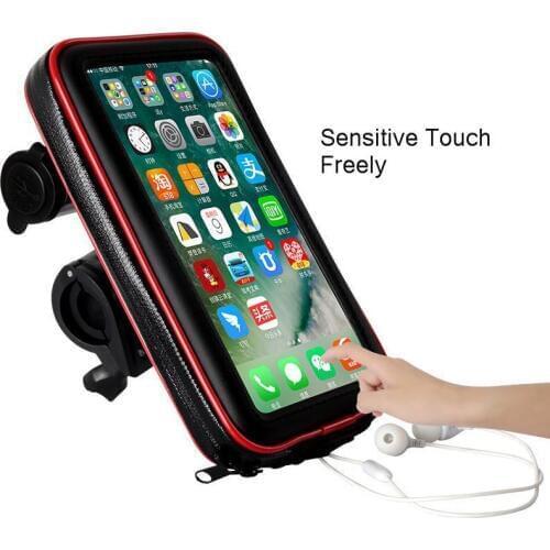 6.5 inch Waterproof Bike Bicycle Motorcycle Phone Case Touch Screen Bag Handlebar Mount Holder for iphone 8 11 pro Samsung S8 S9