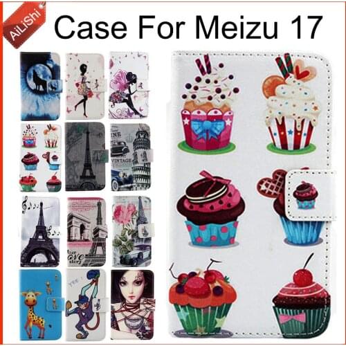 AiLiShi Case For Meizu 17 Luxury Flip PU Painted Leather Case 100% Special Phone Protective Cover Skin+Tracking