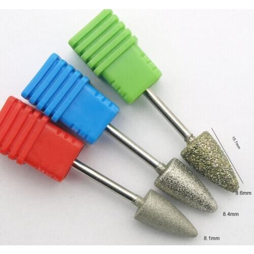 60 130 180 Grit Diamond Pedicure Drill Bit 3/32" Rotary Burr Manicure Bits Drill Accessories Nail Drill Bit Foot Care Tools