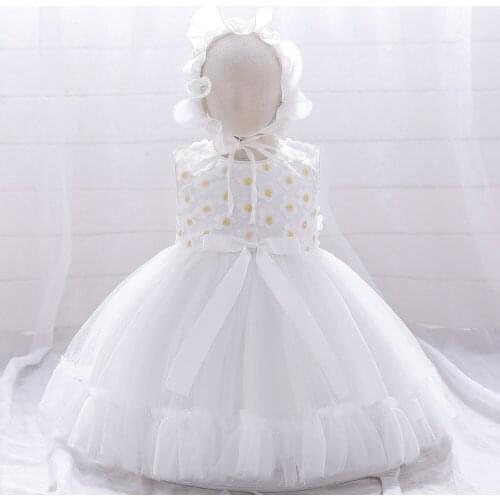 Ballgown Tulle Tutu Dress Baby Dress White Ball Gown Dresses with Sequins Kids Clothes Princess Dress for 6M-5Y