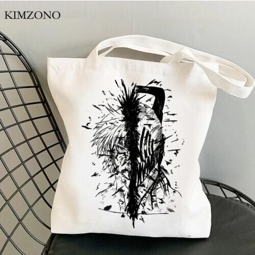 Chainsaw Man shopping bag shopper tote grocery handbag recycle bag bag string reusable bolsas ecologicas cabas