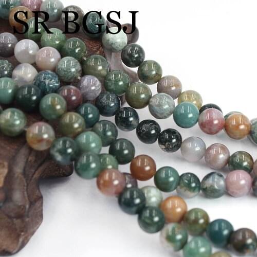 Free Shipping 8mm Round Indian India Agat Gems Natural Stone Jewelry Make DIY Loose Spacer Beads Strand 15"