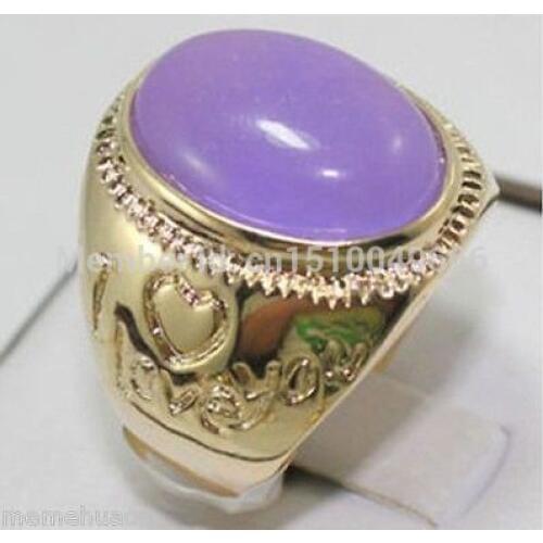 FREE SHIPPING >>Fashion Carved Words Love Purple Gem Women Men Rings 9-11