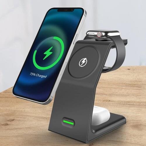 KEPHE Qi 20W Wireless Charge 3 in 1 for Apple iPhone 12 / Mini Chargers for Apple Watch 5 6 SE AirPods Pro 2 3 Charger Holder