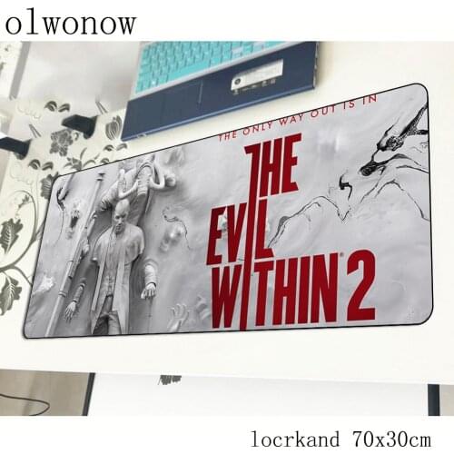 The evil within pad mouse computer cute gamer mouse pad 70x30cm padmouse big xl mousepad ergonomic gadget office desk mats