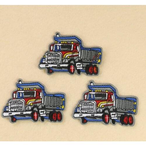 Cartoon Animation Engineering Vehicle Car Excavator Iron Patch Embroidery Cloth Stickers Ironing Stickers Badges