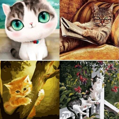 Painting By Numbers On Canvas 40x50CM Animal HandPainted DIY Kits Oil Picture Drawing Coloring Wall Art Home Decor