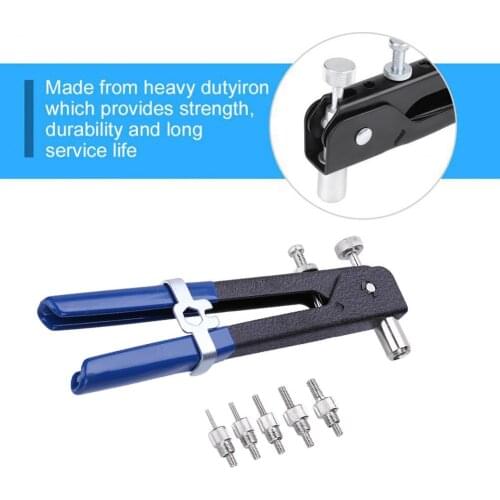 Alloet 86pcs Hand Riveter Nut Rivet Gun Kit M3-M8 Manual Threaded Nut Rivet Tool for Repairing Tools and Farm Equipment
