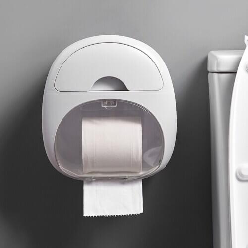 GURET Wall-mount Toilet Paper Holder With Home Garbage Bag Storage Waterproof Toilet Paper Holder Organizer Bathroom Accessories