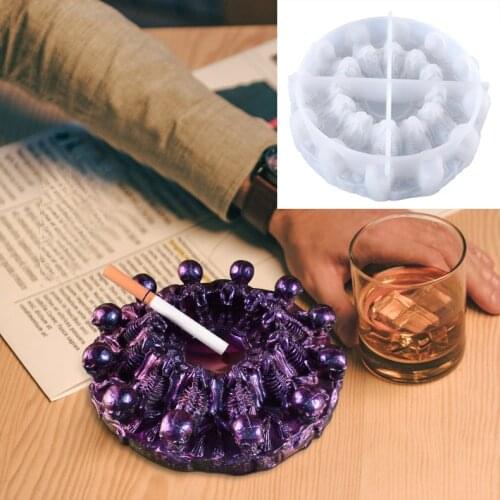 Skull Ashtray Silicone Mold for Resin UV Epoxy DIY Handmade Home Decorations Craft New